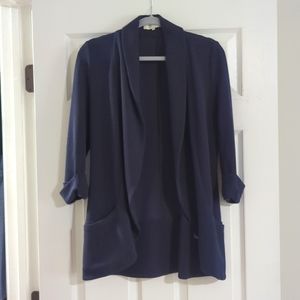 FrenchMauve Open Front Blazer, Navy Blue, Size Medium